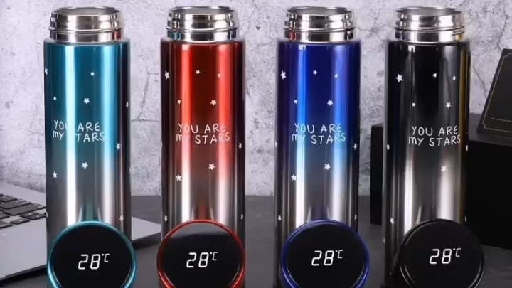 Stars LED Temperature Water Botle