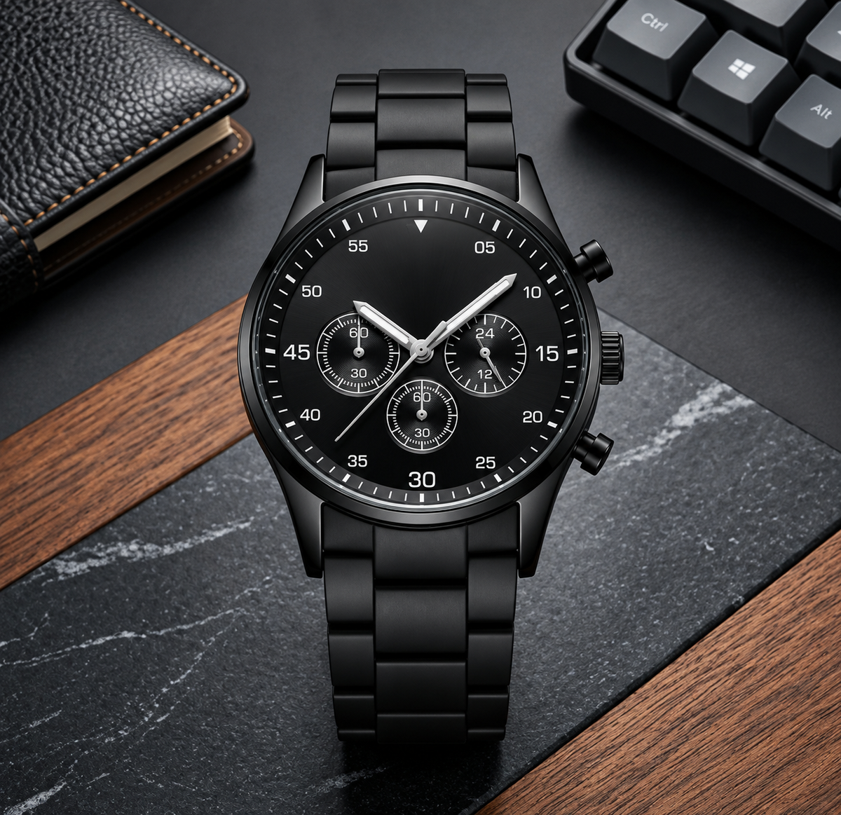 Bin-b Rubber Strap Watch for Men